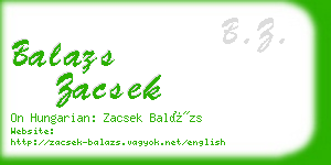 balazs zacsek business card